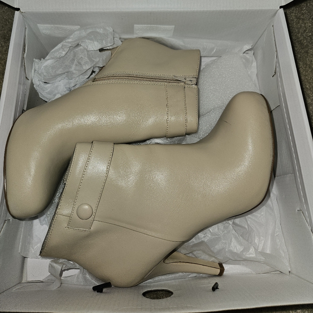Cream Ankle Booties